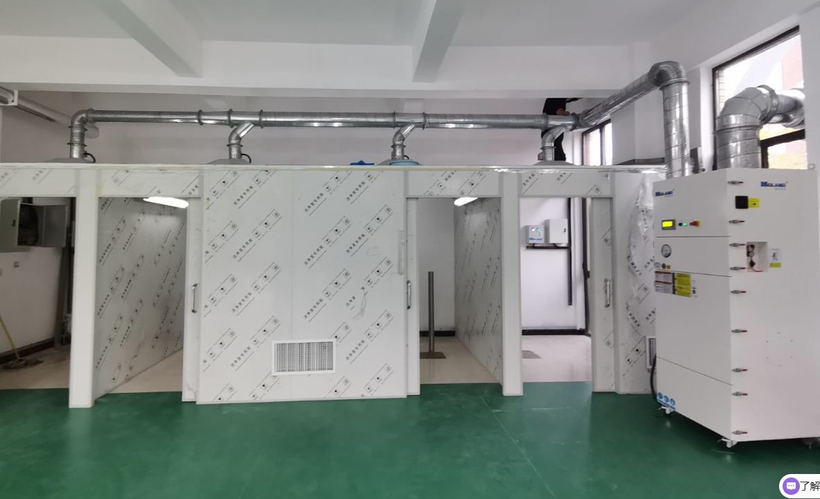 山東某小型焊培中心除塵系統(tǒng)安裝完畢